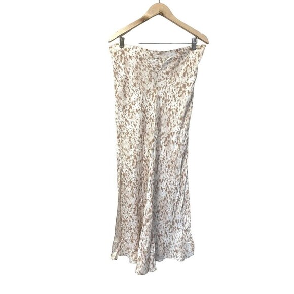 NWT J.Crew Ivory & Tan Long Maxi Skirt - Picture 3 of 13